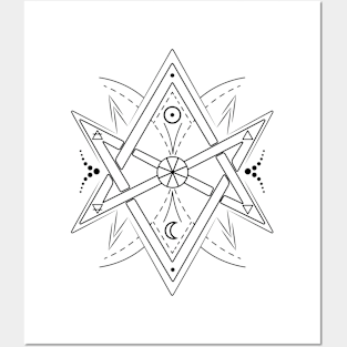 Unicursal Hexagram | Pagan Symbol Posters and Art